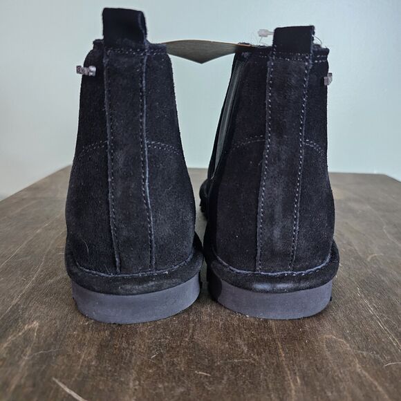 Bearpaw Size 9 Women's Drew Black Suede Wool Lined Ankle Pull On Boots NEW - Picture 4 of 11